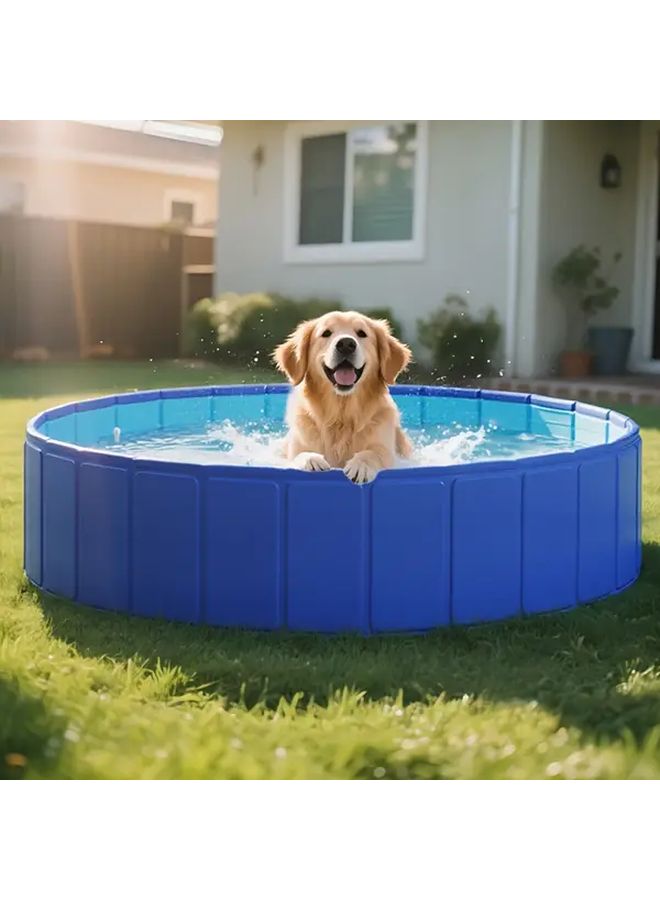 Large 160cm Round Dog Bathing Pool Non Inflatable Quick Dry Easy Maintenance - Image 4